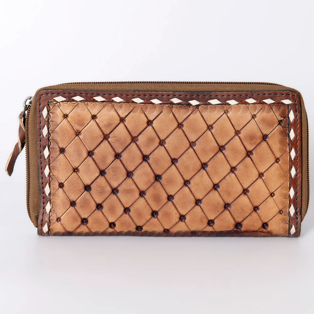 American Darling Wallet - Tan and Brown Cream Edge