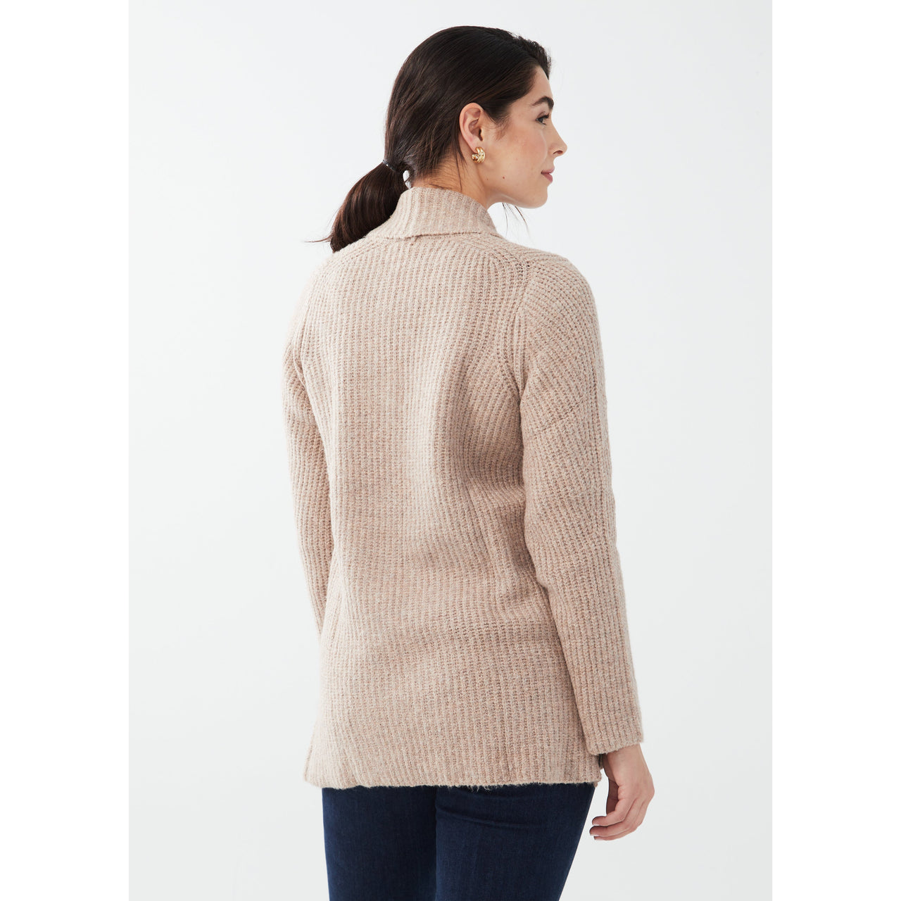 FDJ Women's Open Front Cardigan - Tan