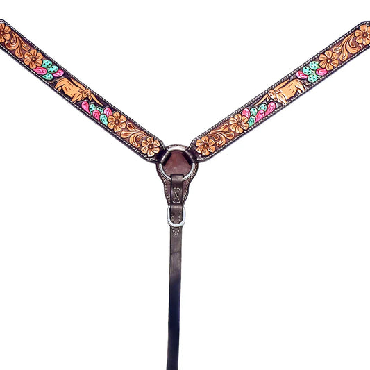 Bar H BER236-Western Leather Breast Collar