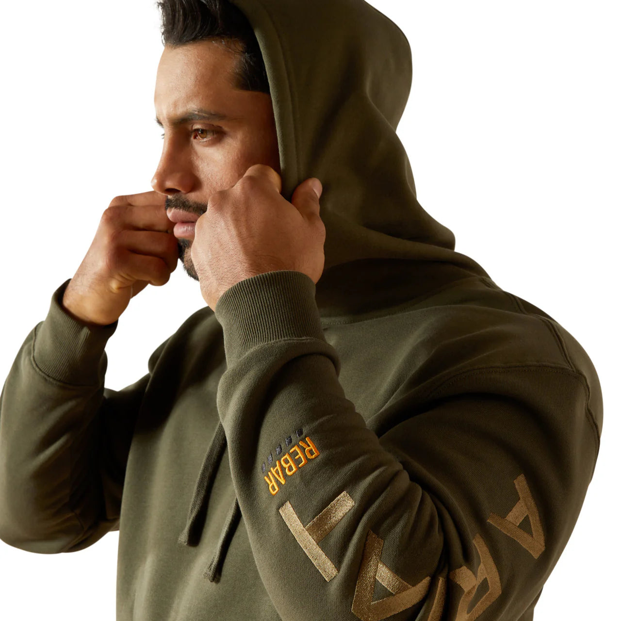 Ariat Men's Rebar Graphic Hoodie - Grape Leaf/ Dried Herb