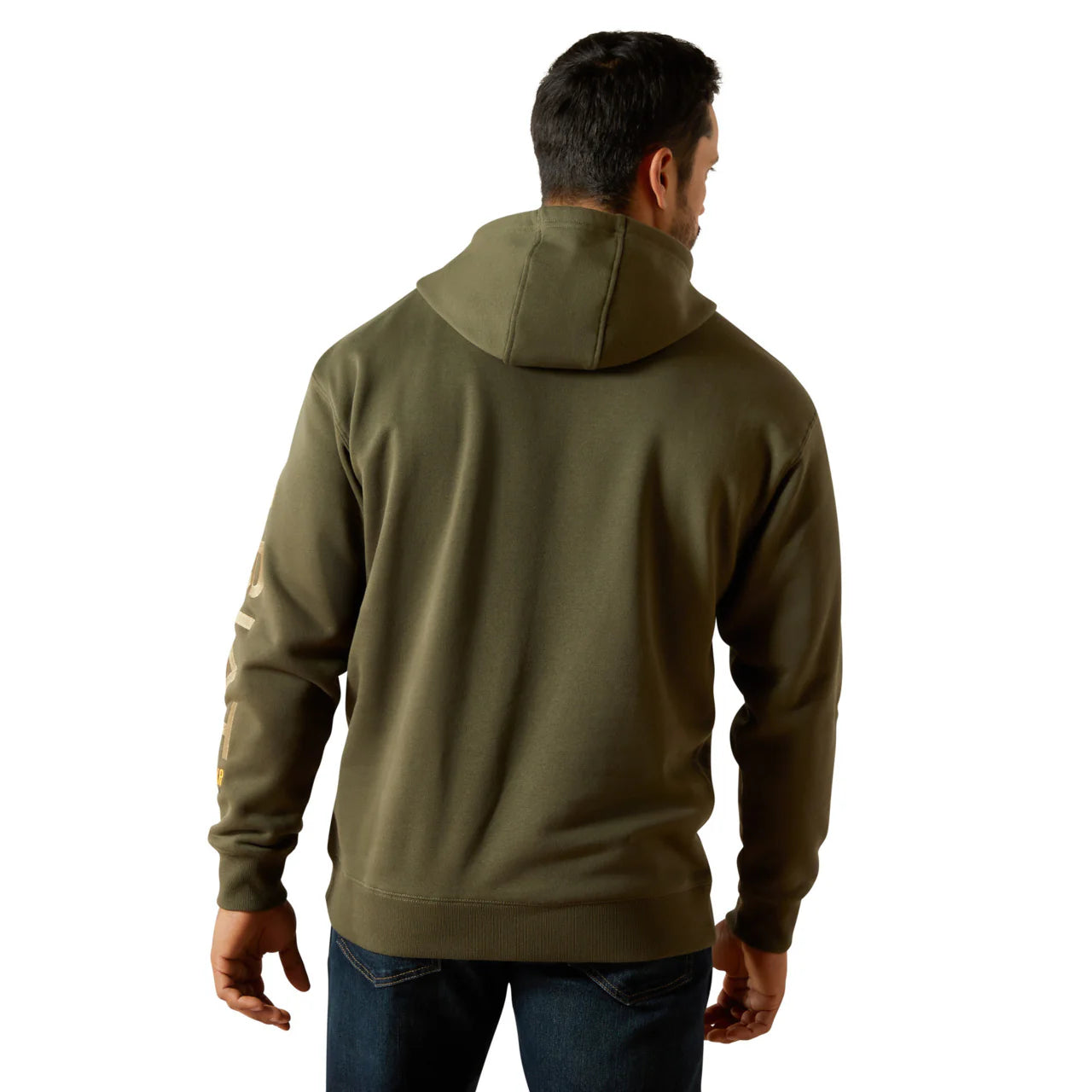 Ariat Men's Rebar Graphic Hoodie - Grape Leaf/ Dried Herb