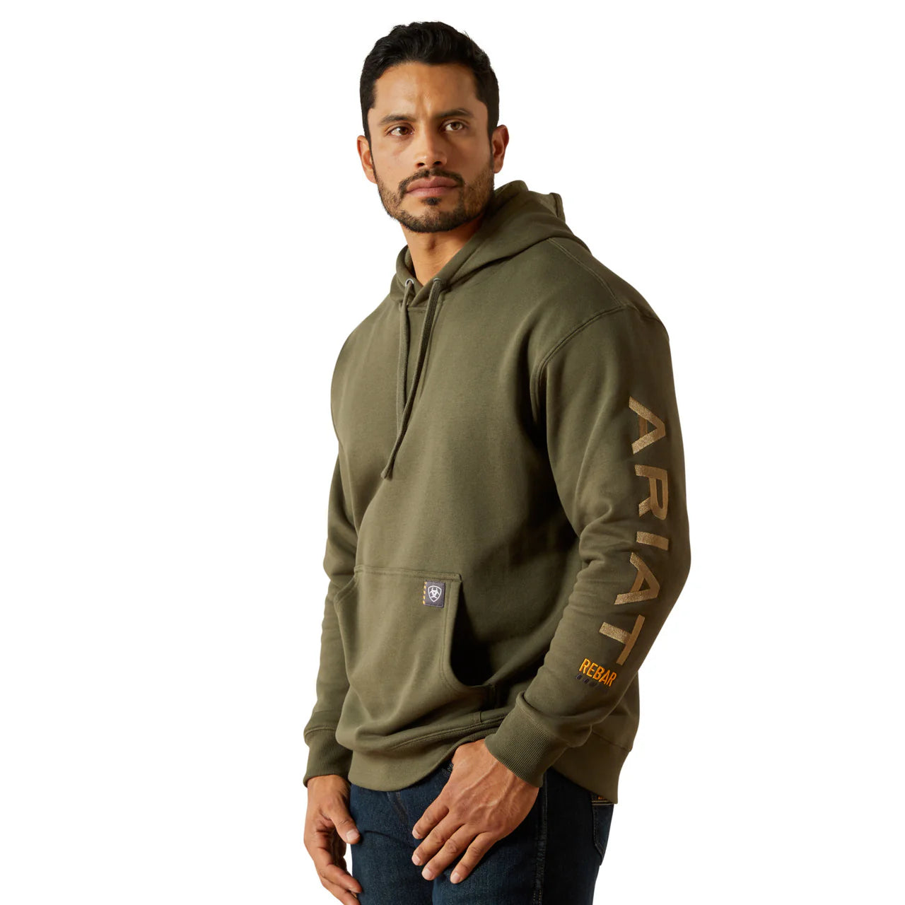 Ariat Men's Rebar Graphic Hoodie - Grape Leaf/ Dried Herb