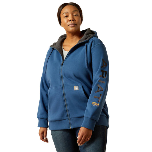 Ariat Women's Rebar All Weather Full Zip Hoodie - Ensign Heather