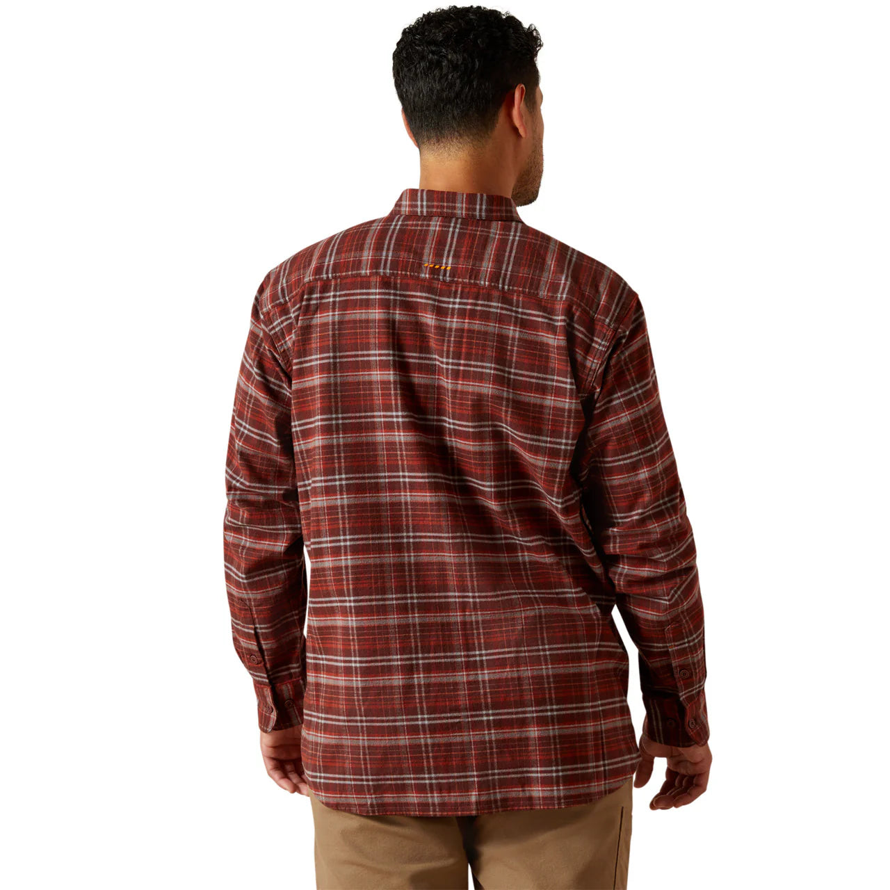 Ariat Men's Rebar Flannel Dura Stretch LS Work Shirt - Bitter Chocolate