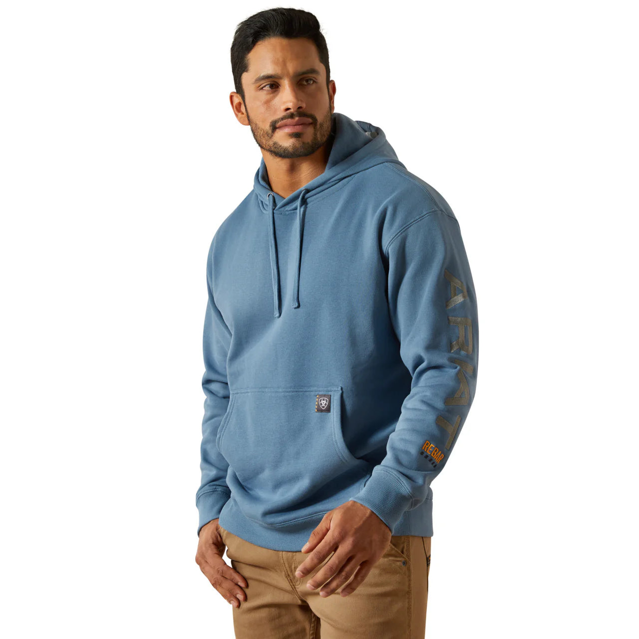 Ariat Men's Rebar Graphic Hoodie - Bluestone/Monument