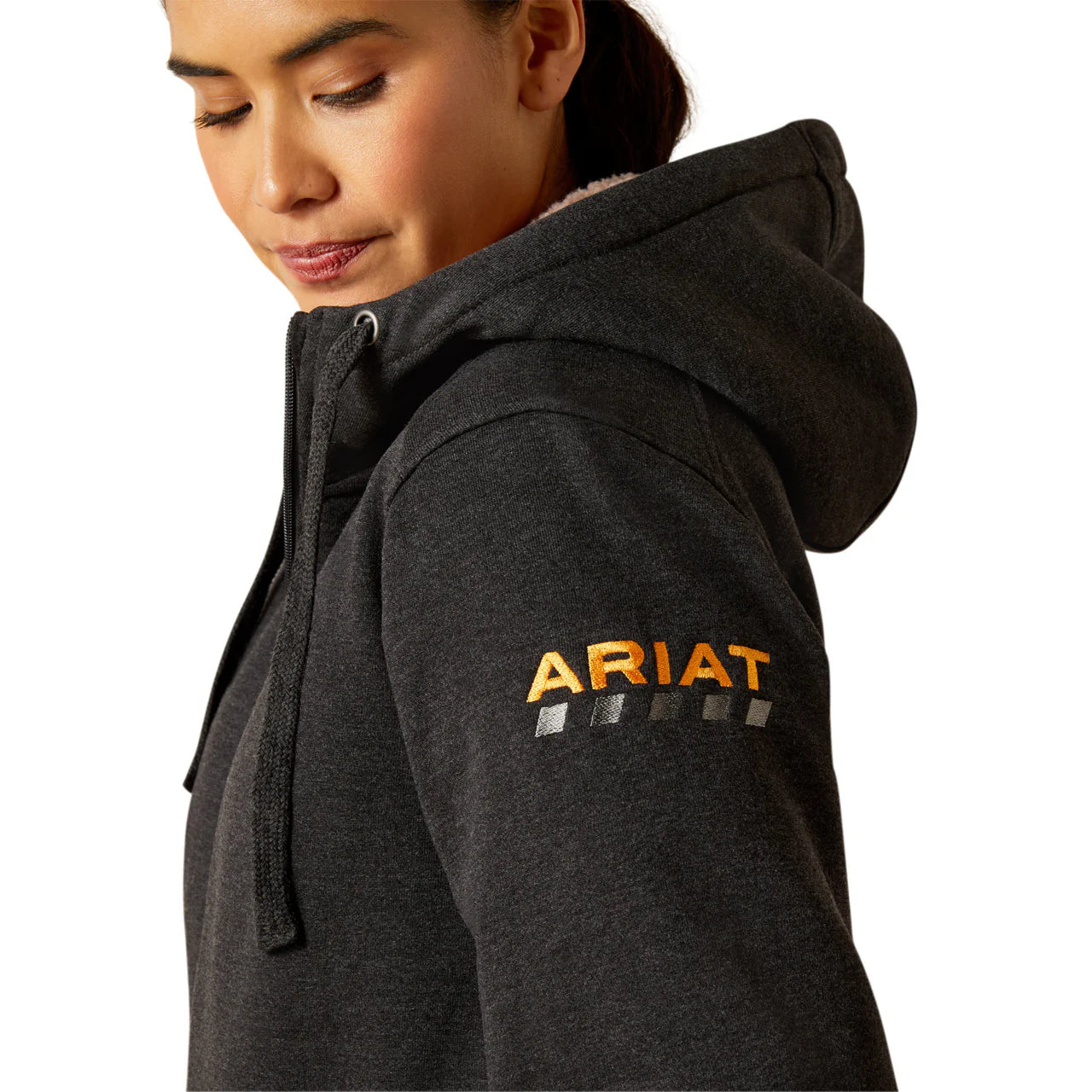 Ariat Women's Rebar All Weather Sherpa Full Zip Hoodie - Charcoal Heather