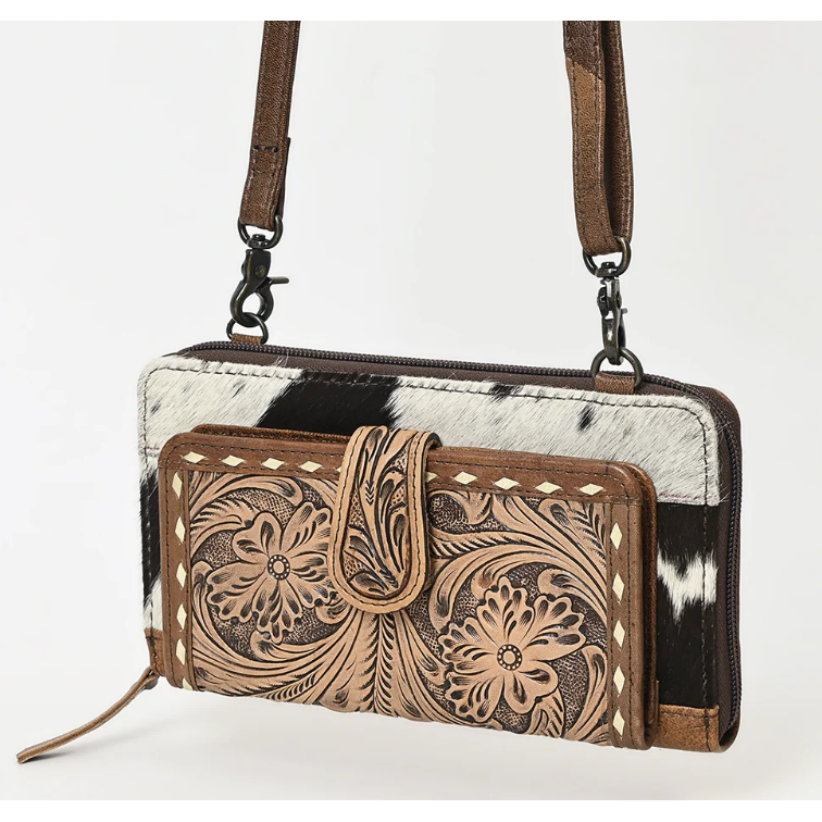 American Darling Women's Genuine Western Leather Wallet Bag