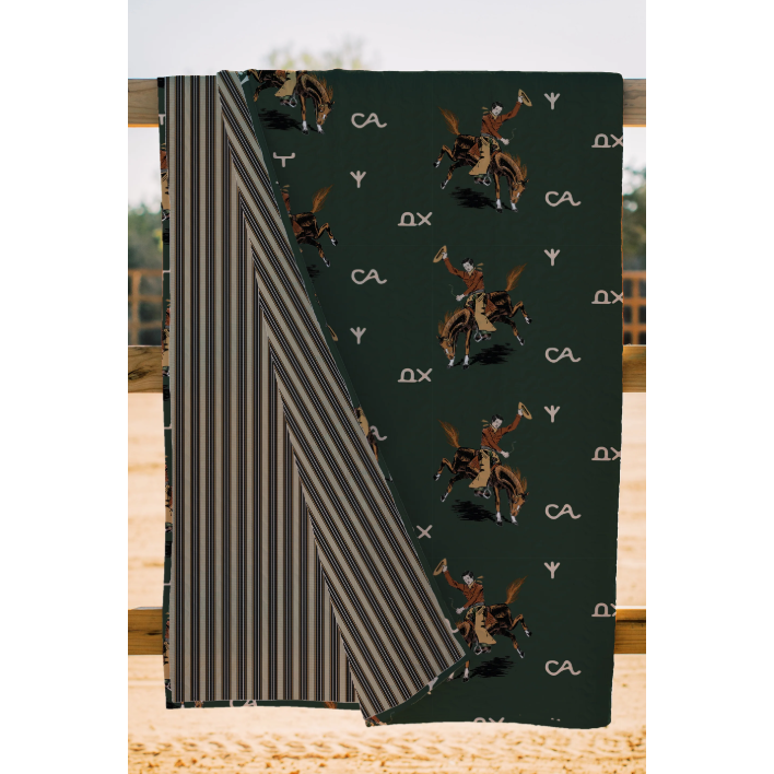 Ida Mae Lazy J Emerald Quilt - Multiple Sizes
