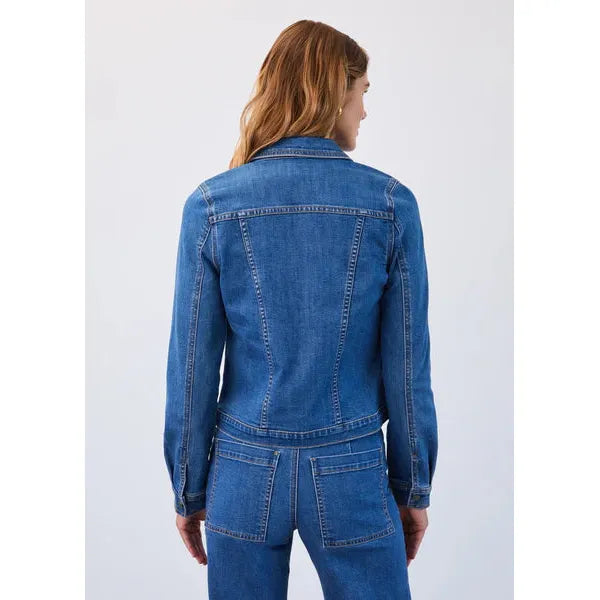 FDJ Women's Basic Denim Jacket- Medium Wash