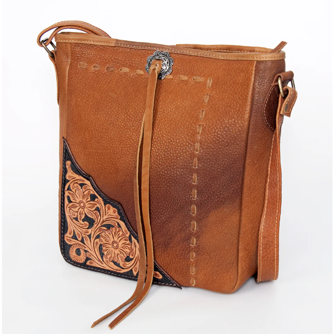 American Darling Women's Genuine Leather Western Crossbody Bag