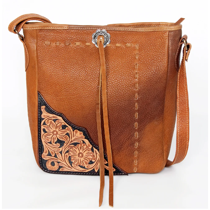 American Darling Women's Genuine Leather Western Crossbody Bag