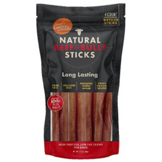 Canine Naturals Beef & Bully Sticks-Medium 5" 4 Count - Irvine Tack & Western Wear