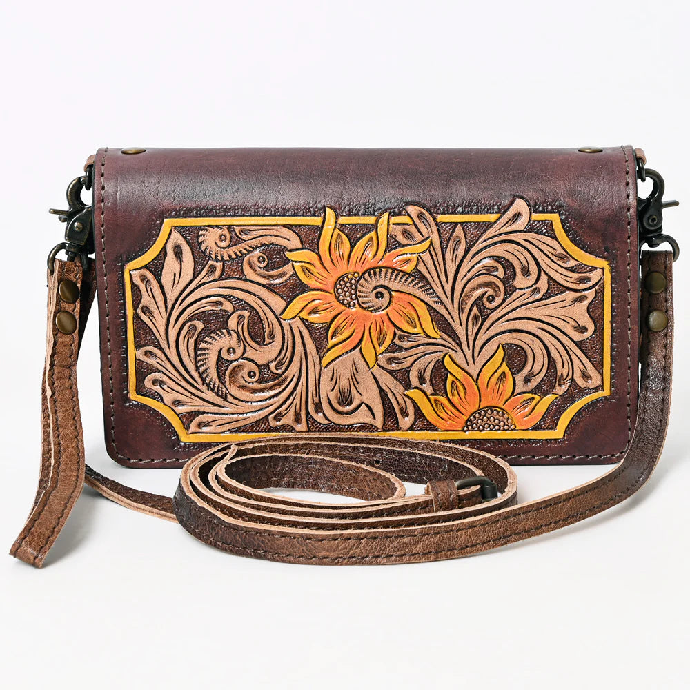 American Darling Hand Tooled Leather Western Women's Purse