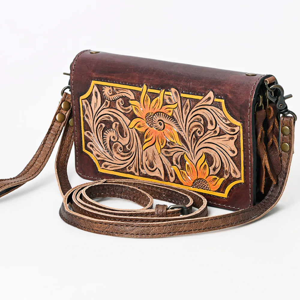 American Darling Hand Tooled Leather Western Women's Purse