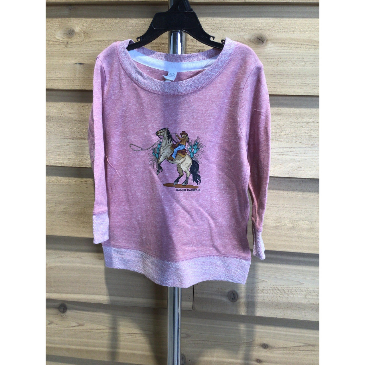 Ranch Raised Girl's Getaway Rider Crew- Pink