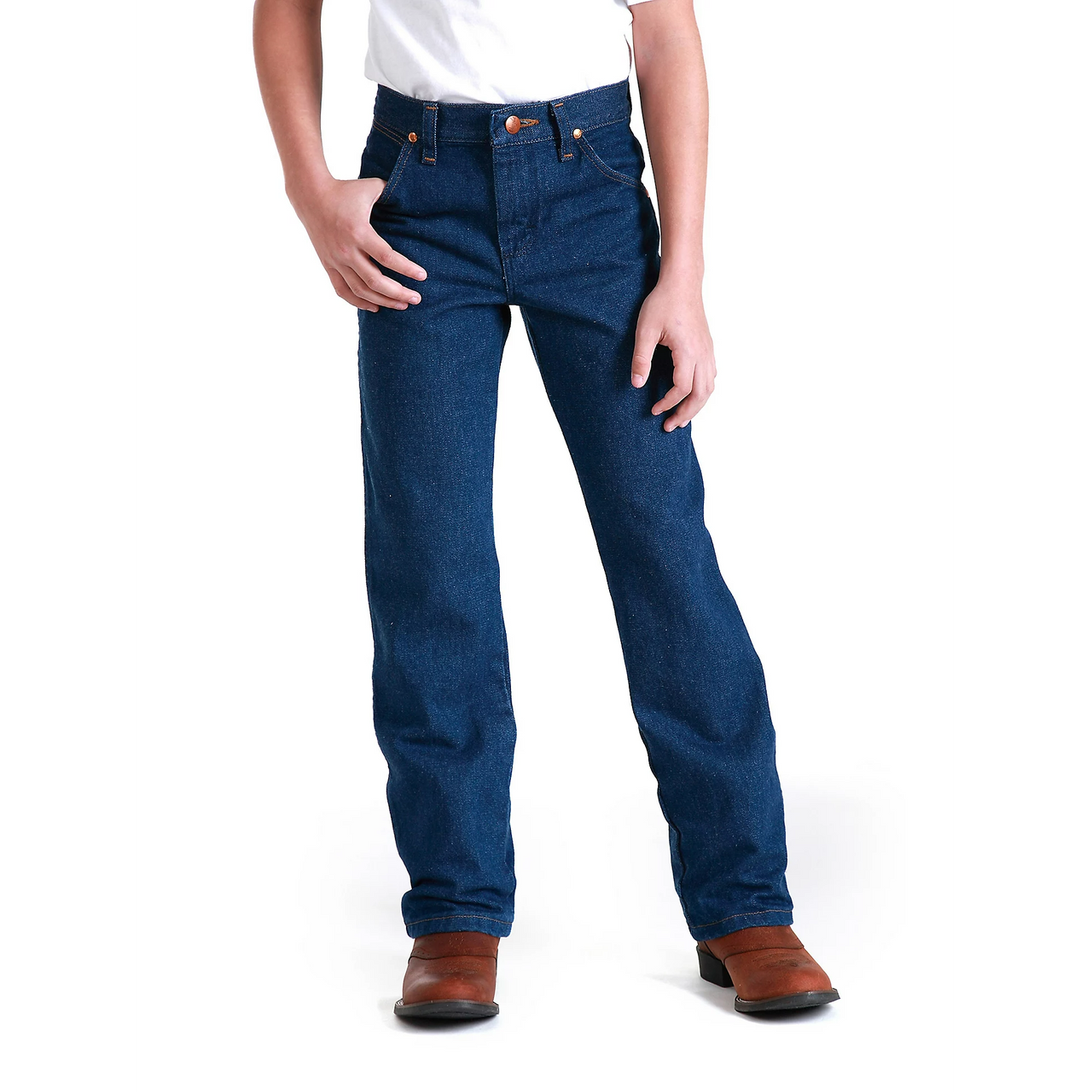Wrangler Boys Cowboy Cut Original Fit Jeans - Prewashed Indigo