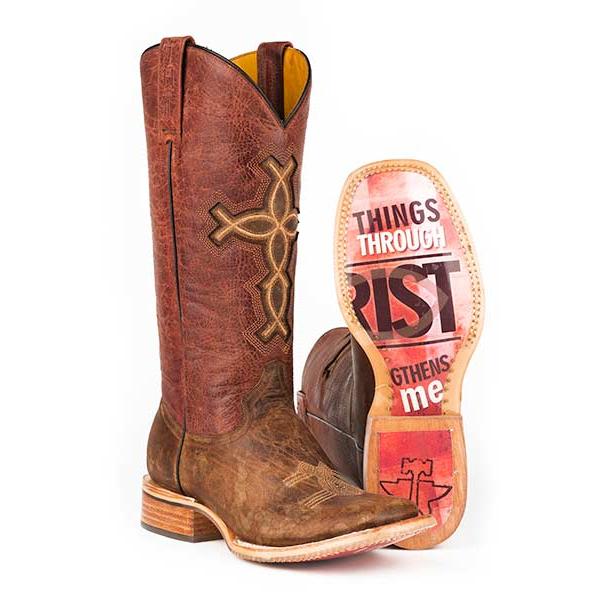 Tin Haul  Women's I Believe Wide Square With Obvious Sole- Brown