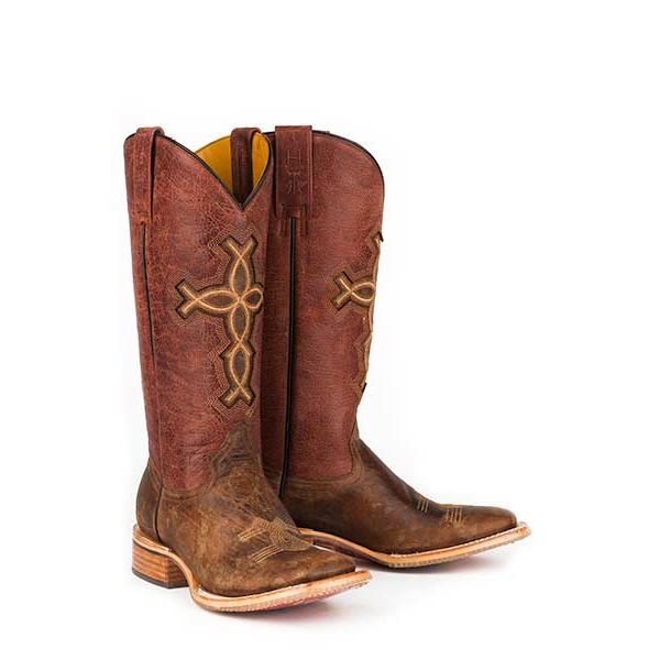 Tin Haul  Women's I Believe Wide Square With Obvious Sole- Brown