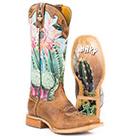 Tin Haul  Women's Cactilicious Western Boot-Brown