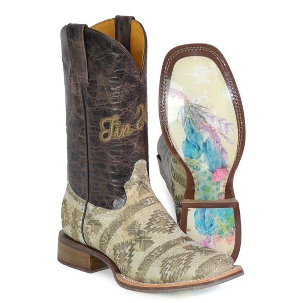Tin Haul  Women's Sign of the Sun Western Boots- Brown