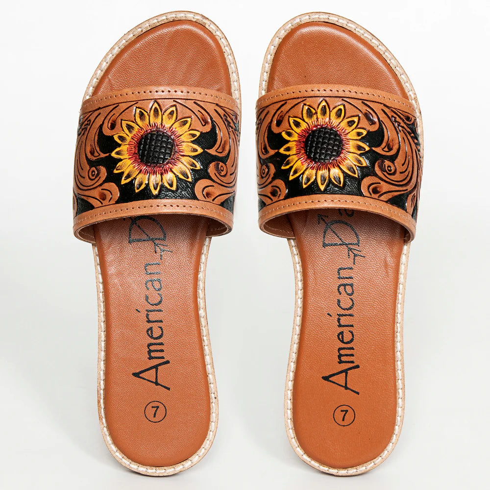 American Darling Sandals - Sunflower Design