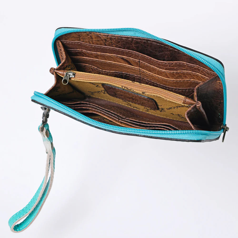 American Darling Organizer Leather Western Bag - Teal