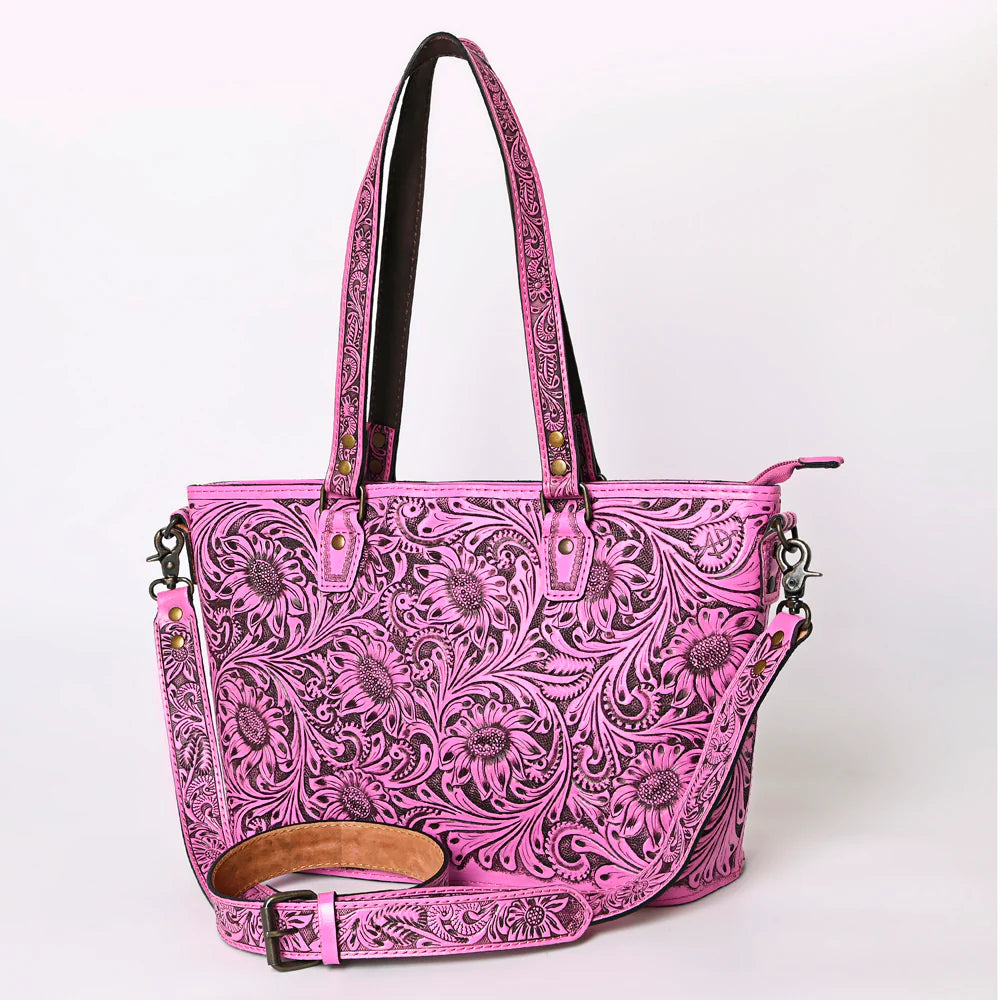 American Darling Leather Purse - Fuschia