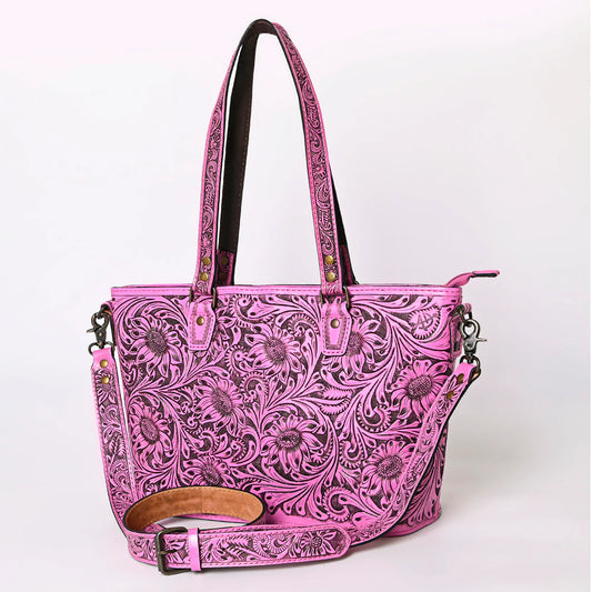 American Darling Leather Purse - Fuschia