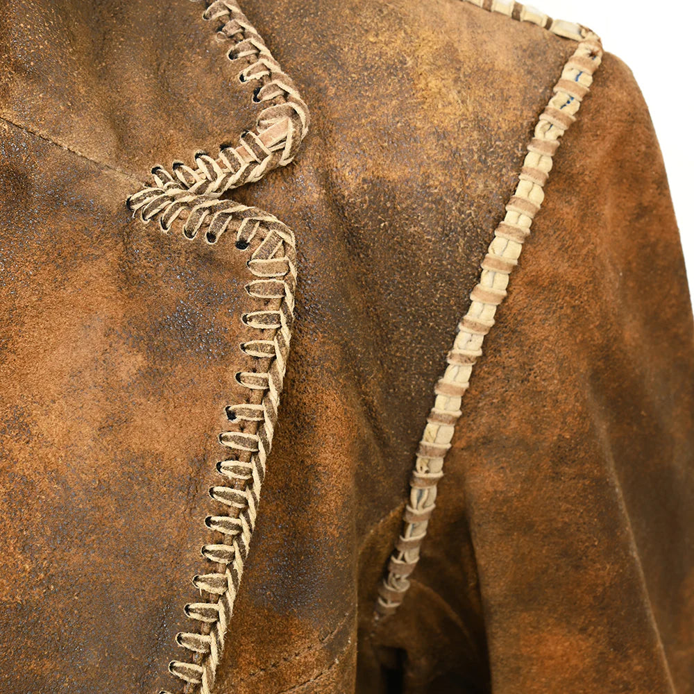 American Darling Leather Distressed Jacket - Distressed Brown