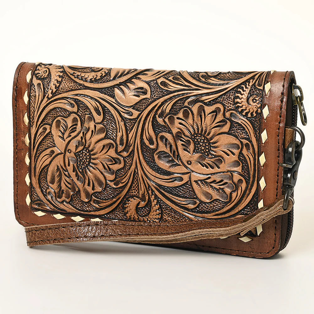 American Darling Genuine Western Leather Wallet - Brown