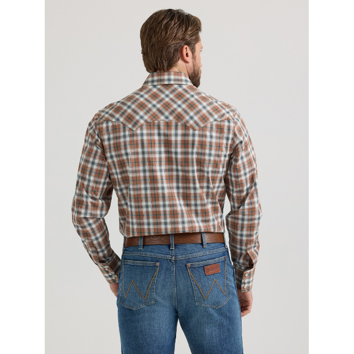 Wrangler Retro® Men's Core Modern Fit Long Sleeve Shirt - Brown Bark