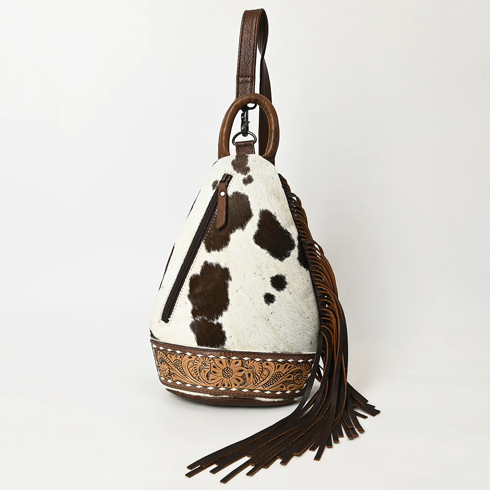 American Darling Leather Sling Western Bag- Brown/Cowhide