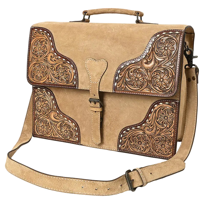 American Darling Hand Tooled Brief Case