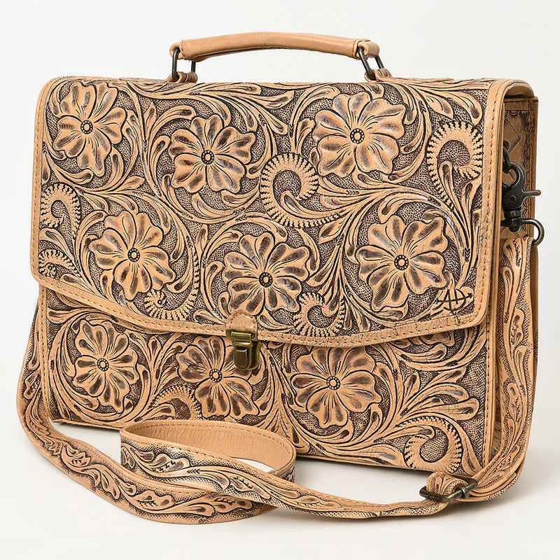 American Darling Hand Tooled Brief Case