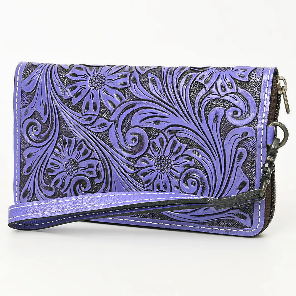 American Darling Organizer Leather Western Bag - Purple