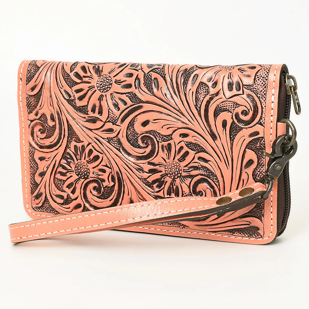 American Darling Organizer Leather Western Bag - Peach