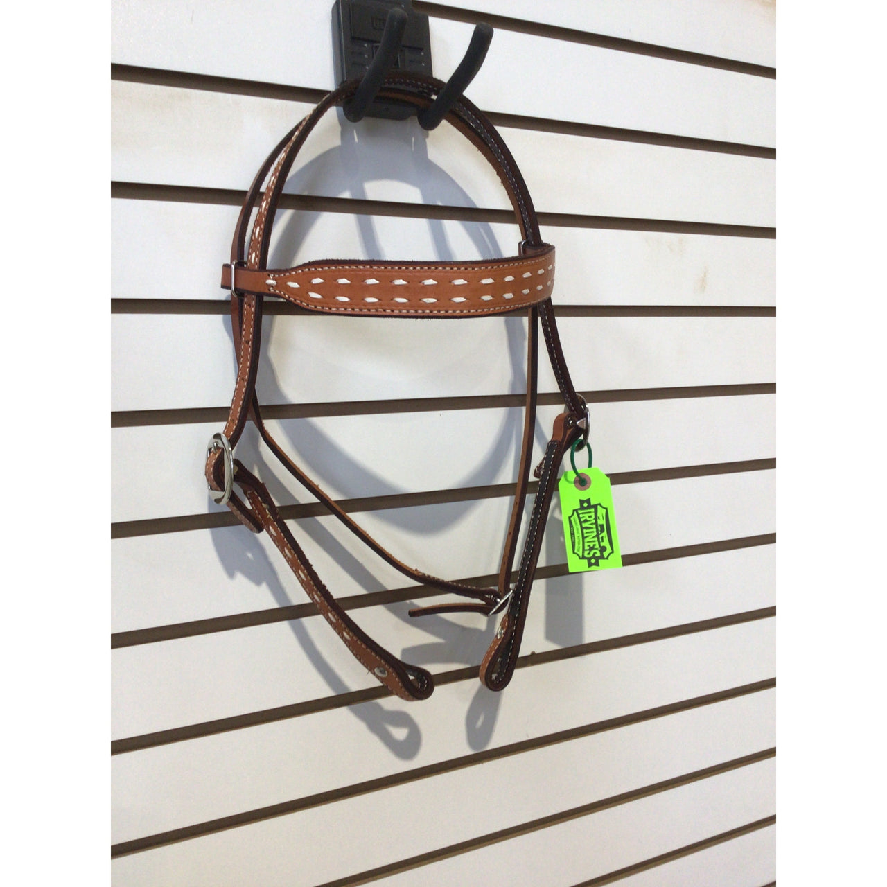 Irvine Browband Headstall w/Buckstitch - White