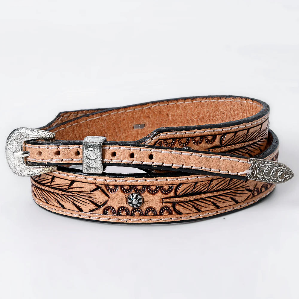 American Darling Hand Tooled Leather Hat Band