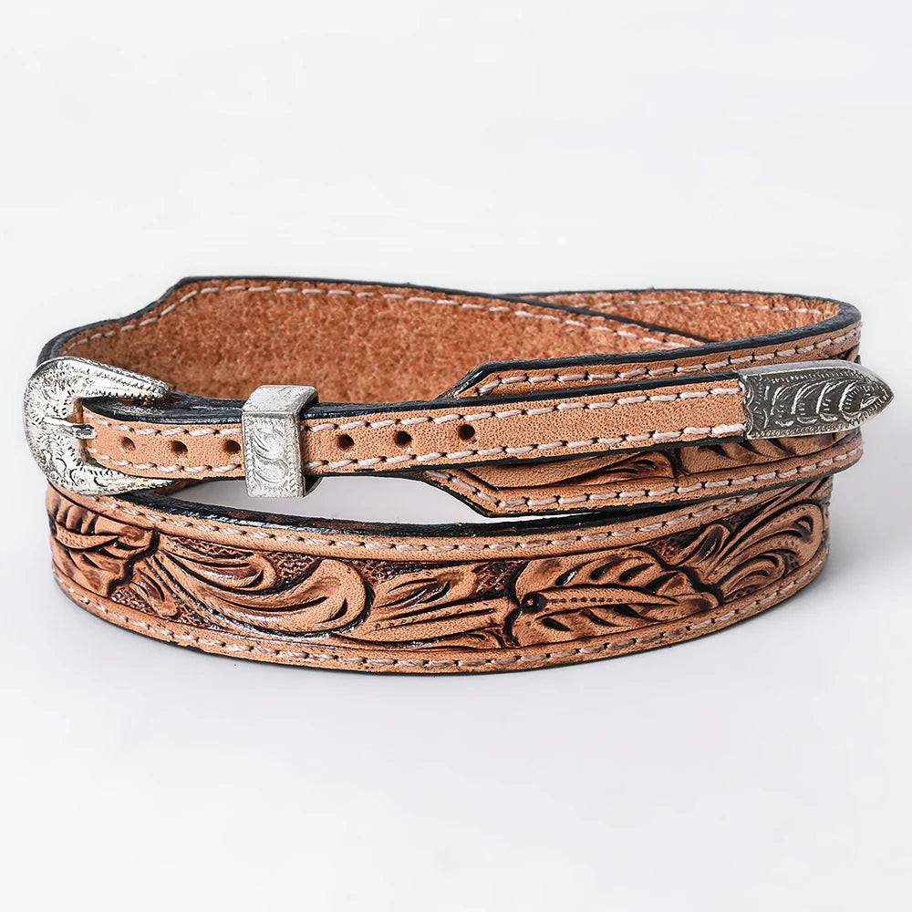American Darling Hand Tooled Leather Hat Band