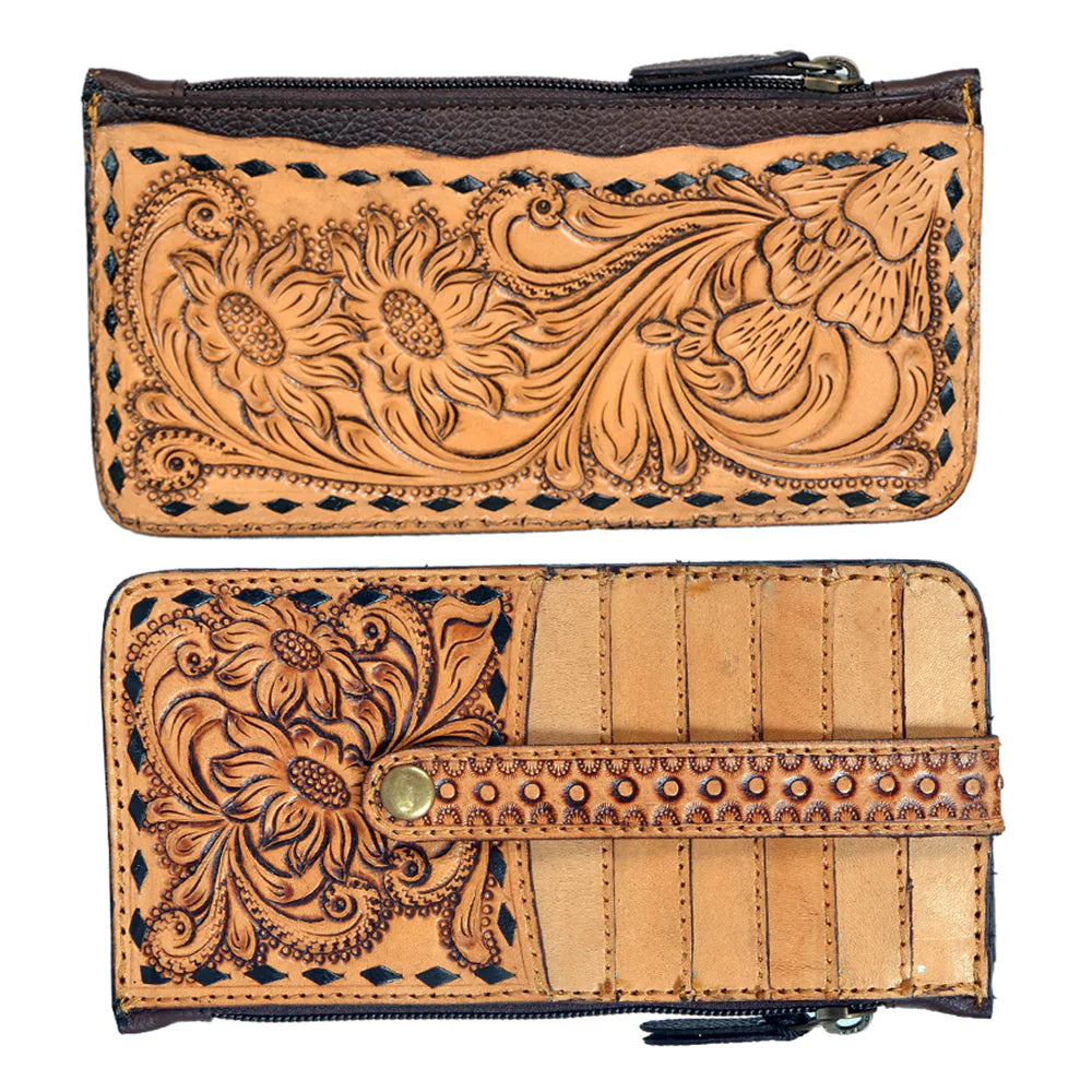 American Darling Women's Genuine Leather Card Holder