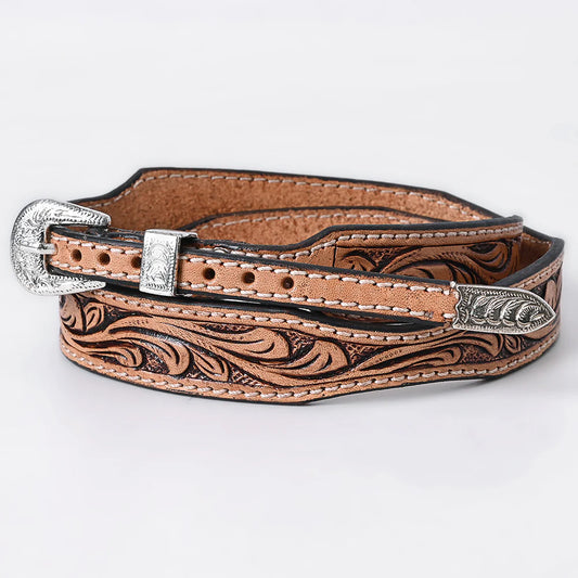 American Darling Hand Tooled Geniune Leather Hat Band