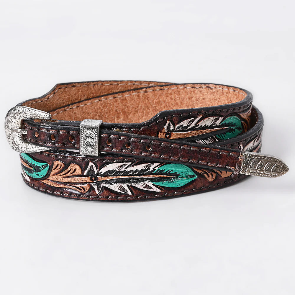 American Darling Hand Tooled Geniune Leather Hat Band