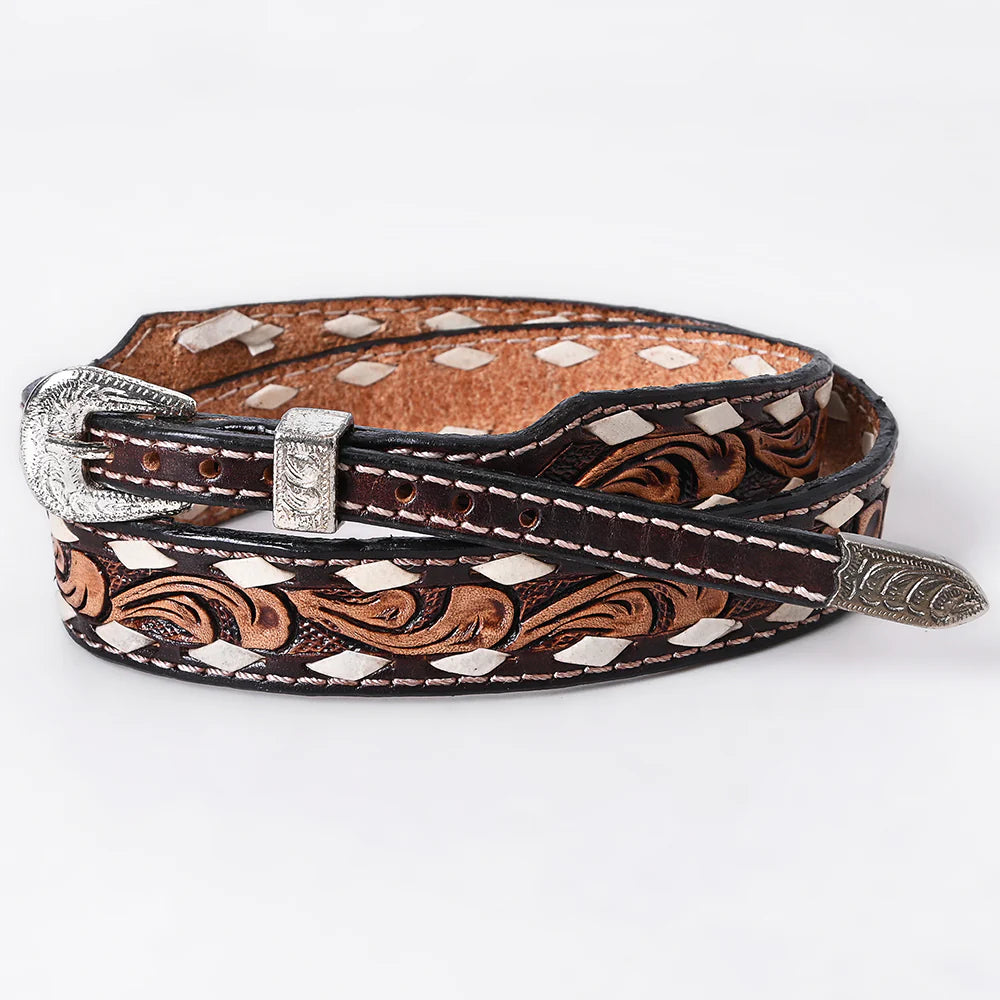 American Darling Hand Tooled Geniune Leather Hat Band