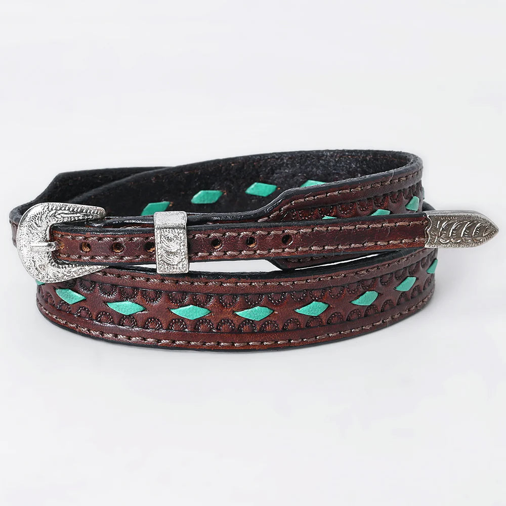 American Darling Hand Tooled Geniune Leather Hat Band