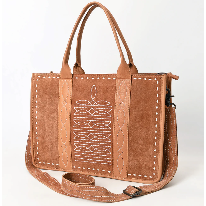 American Darling Women's Genuine Western Leather Tote Bag