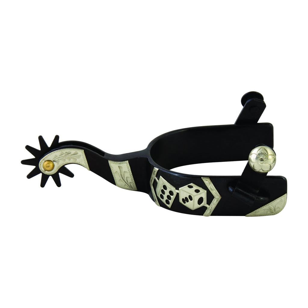 Aime Imports Men's BK Dice Spurs- Black