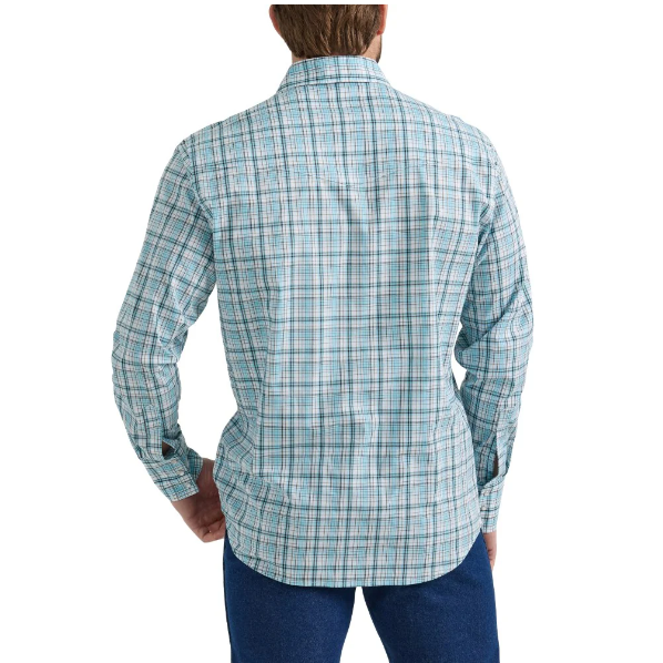 Wrangler® Men's Wrinkle Resistant Long Sleeve Shirt - Blue