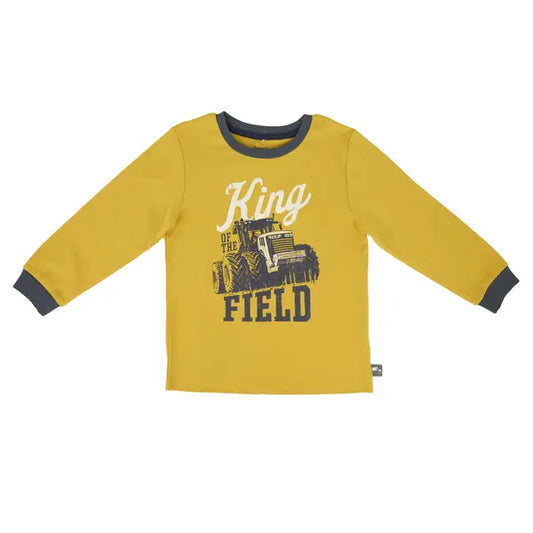 Rugged Bear Long Sleeve King of the Field Tee Shirt-  Ochre