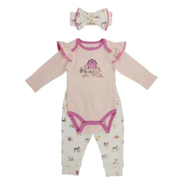 Rugged Bear Farm Scene Jogger Set