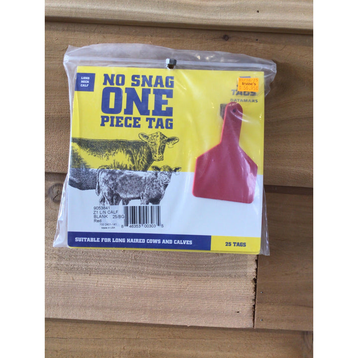 Z Tag No Snag One Piece Tag - Long Neck Calf